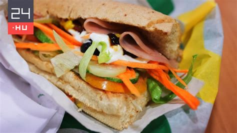 subway szendvics közelről, friss hozzávalókkal