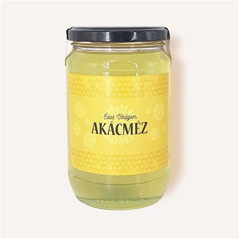 akácméz üvegben és akácvirágok