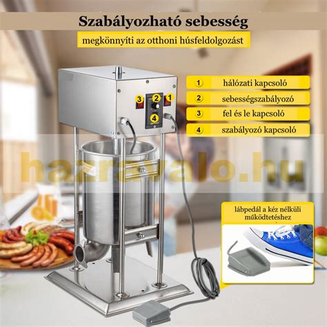 Különböző kapacitású kolbásztöltő tartályok