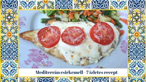 Mediterrán stílusban tálalt csirkemell zöldségekkel