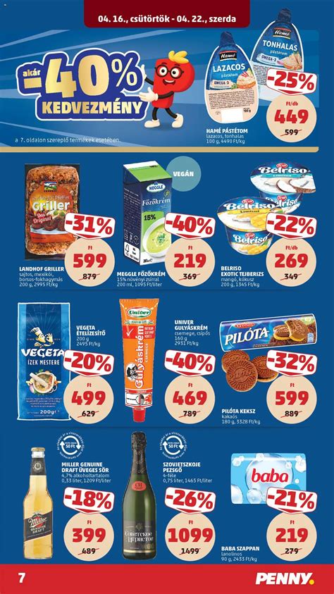 Akciós termékek a PENNY szórólapjából