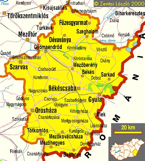 Békés megye térkép