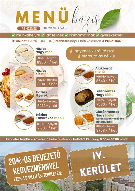 Részletes menü tábla Balmazújváros