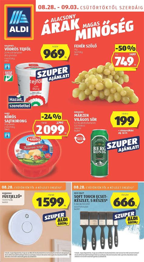 Példák az ALDI árcsökkentéseire