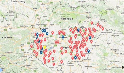 Magyarország termálfürdői térkép