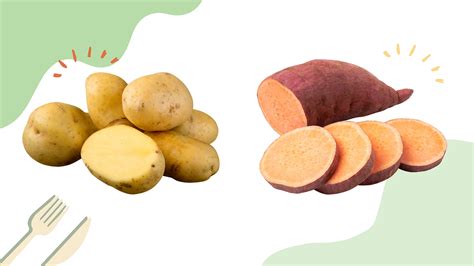 Az édesburgonya és a hagyományos burgonya közötti különbségeket bemutató infografika