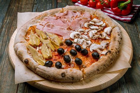 Quattro Stagioni pizza feltétek