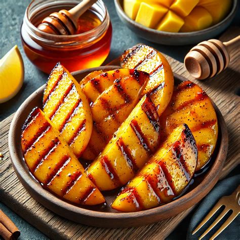 Grillezett mangó kókuszchips-szel