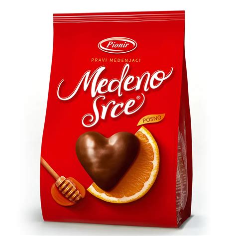 Pionir medeno srce tradicionális szerbiai édesség csomagolása