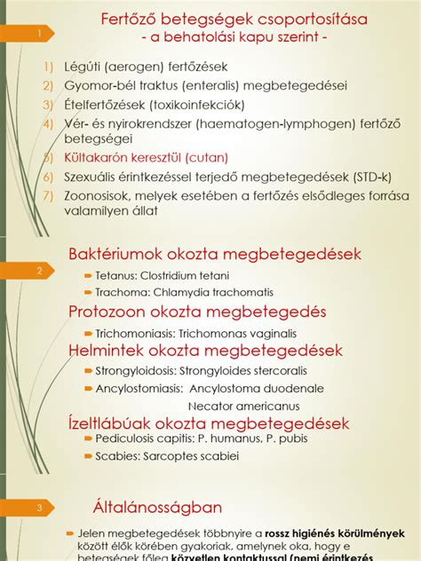 Gyakori kiütéses fertőző betegségek összehasonlító táblázata