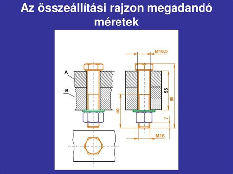 Méretek feltüntetése a műszaki rajzon