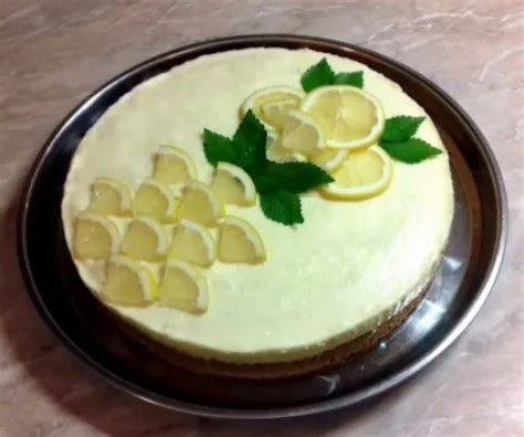 Mascarponés citromtorta szelet