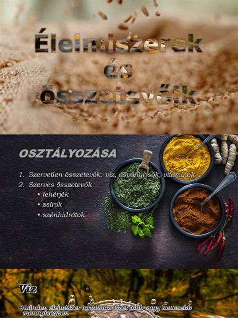 Különböző gyümölcslevek és összetevőik