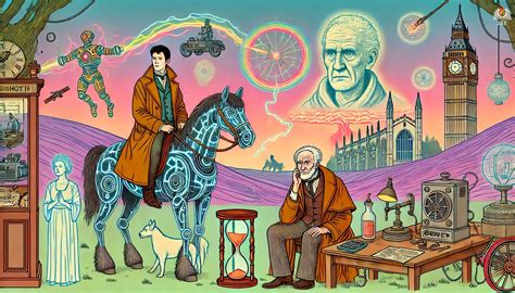 Douglas Adams könyveinek stilizált borítója