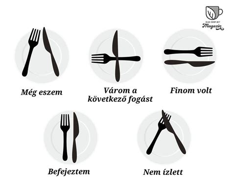 Asztali etikett illusztráció