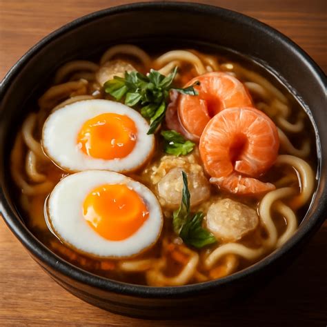 Különböző halak thai levesben
