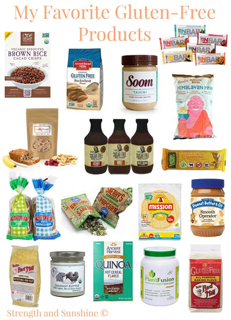 Gluten-free product packaging examples