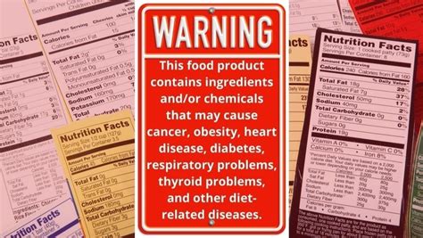 Warning labels for food products
