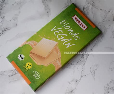 Vegán fehér csokoládé csomagolása