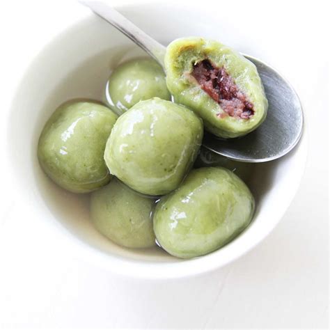 Matcha Tangyuan golyók