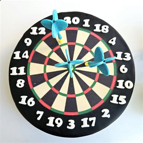 Darts tábla torta felülnézetből