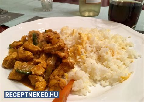 Wokban sült csirkecsíkok