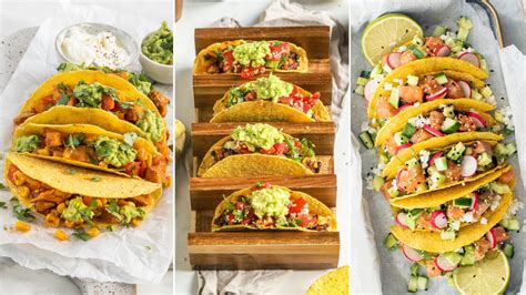 Taco elrendezés hozzávalókkal