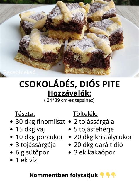 Csokoládés töltelék dióval