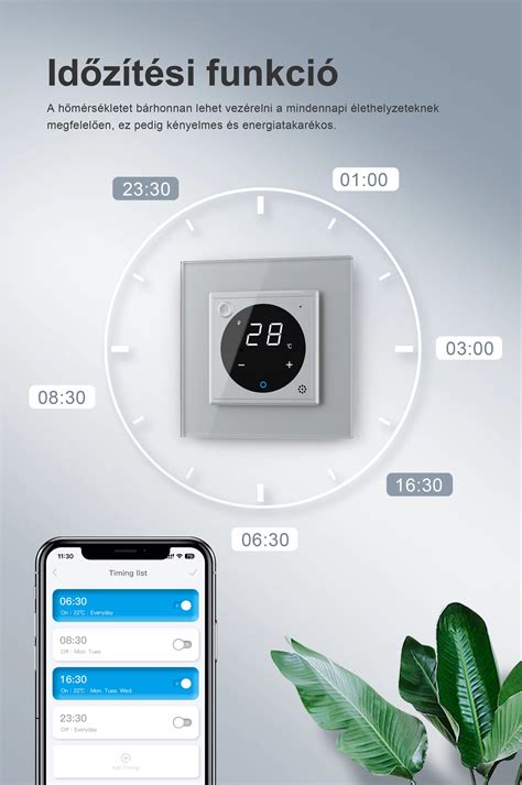 Okos termosztát applikáció felülete
