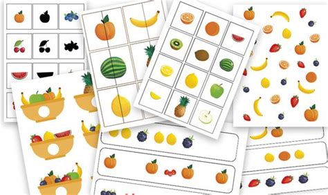 Gyümölcsös játékok illusztrációja