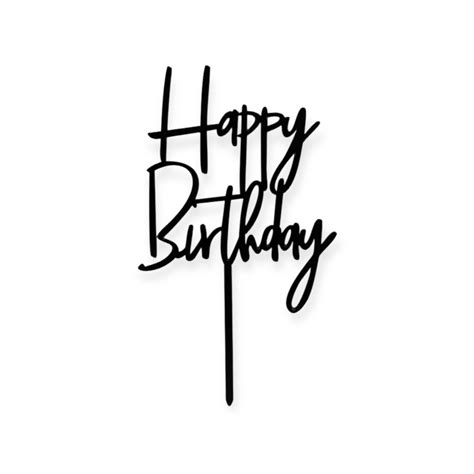 Fekete, mikrofonos Happy Birthday tortadísz