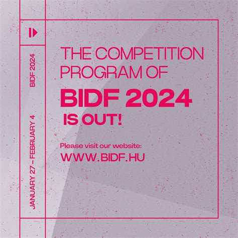 BIDF fesztivál logója és programja