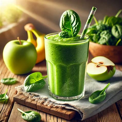 Zöld turmix pohárban friss zöldségekkel és gyümölcsökkel