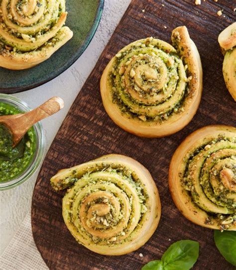 elkészült pesto csiga