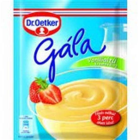 Főzés nélküli pudingpor csomagolása