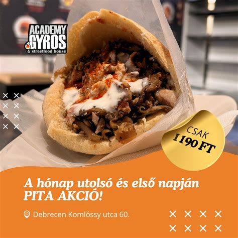 Egy étterem frontja és egy gyros pita