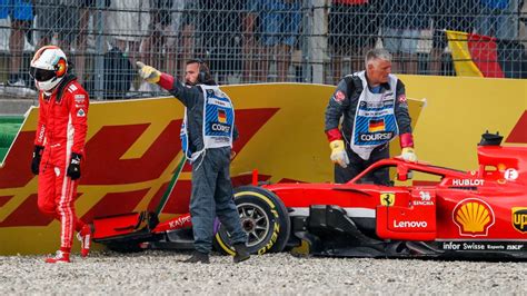 Sebastian Vettel a 2018-as Német Nagydíjon, miután kiesett