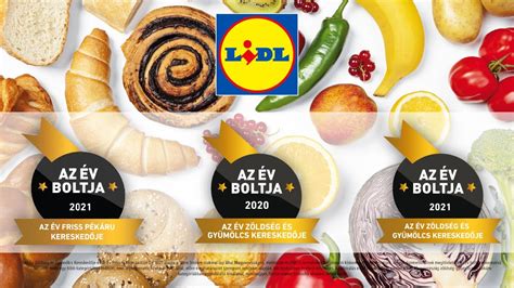 Lidl logó és friss pékáru választék