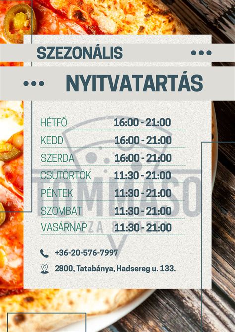 Tatabánya grillbár pizza választék