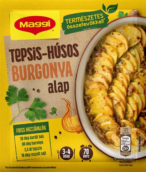 Maggi tepsis húsos burgonya alap csomagolása