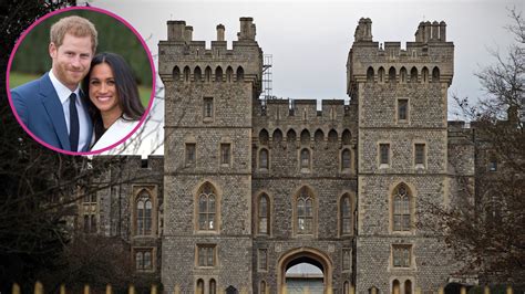 Harry és Meghan Markle a windsori kastély előtt
