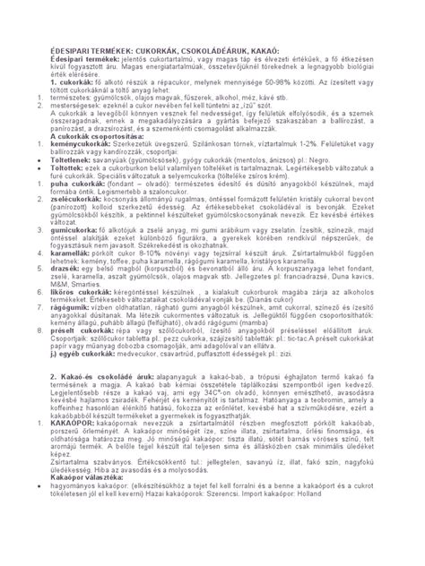 államosított édesipari termékek