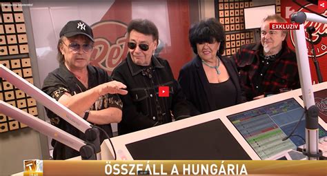 A Hungária együttes tagjai Flipper Öcsivel