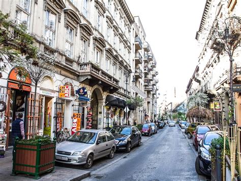 Budapest Király utca látképe