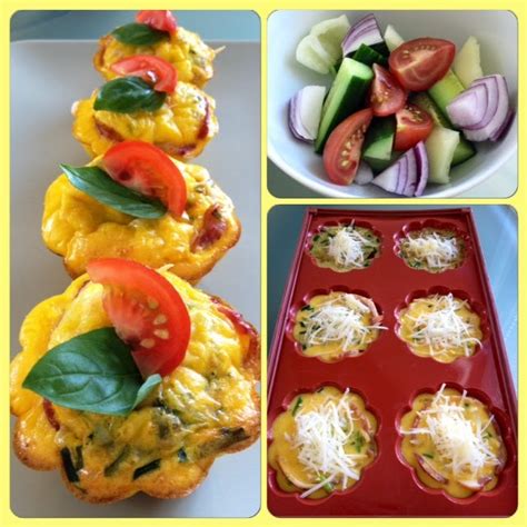Különböző frittata variációk reggelizőasztalon