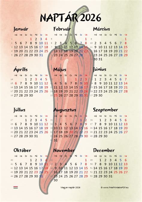 paprika magvetés naptár