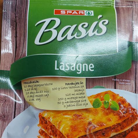 A SPAR Lasagne alappor csomagolása