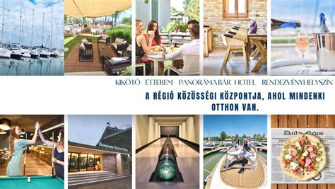 Étkezés a balatonfüredi mólón