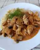 tejszínes pulykamell csíkok sütőben