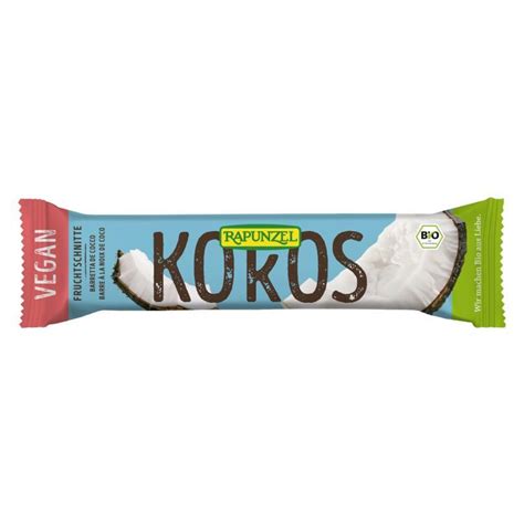 Rapunzel Bio Gyümölcsszelet Kókuszos 40g termék csomagolása